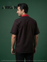 روپوش رستورانی مدل آراد خط دار قرمز