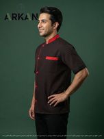 روپوش رستورانی مدل آراد خط دار قرمز