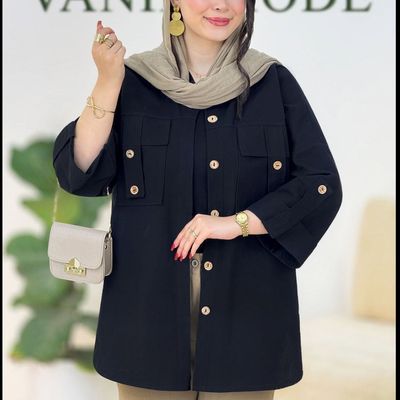 شومیز مانتویی جیب صلیبی