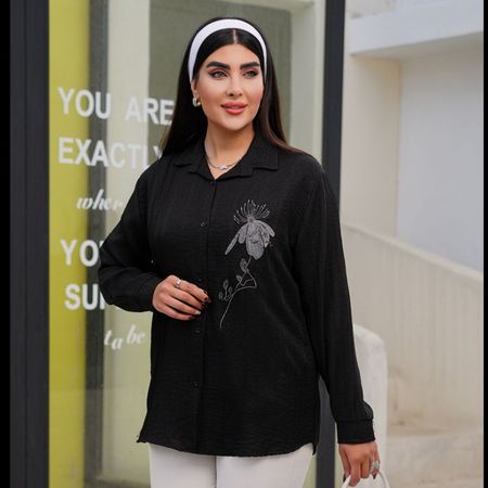شومیز مانتویی گلدوزی