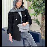 شومیز مانتویی جیب صلیبی آیوا