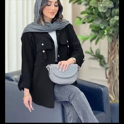 شومیز مانتویی جیب صلیبی آیوا