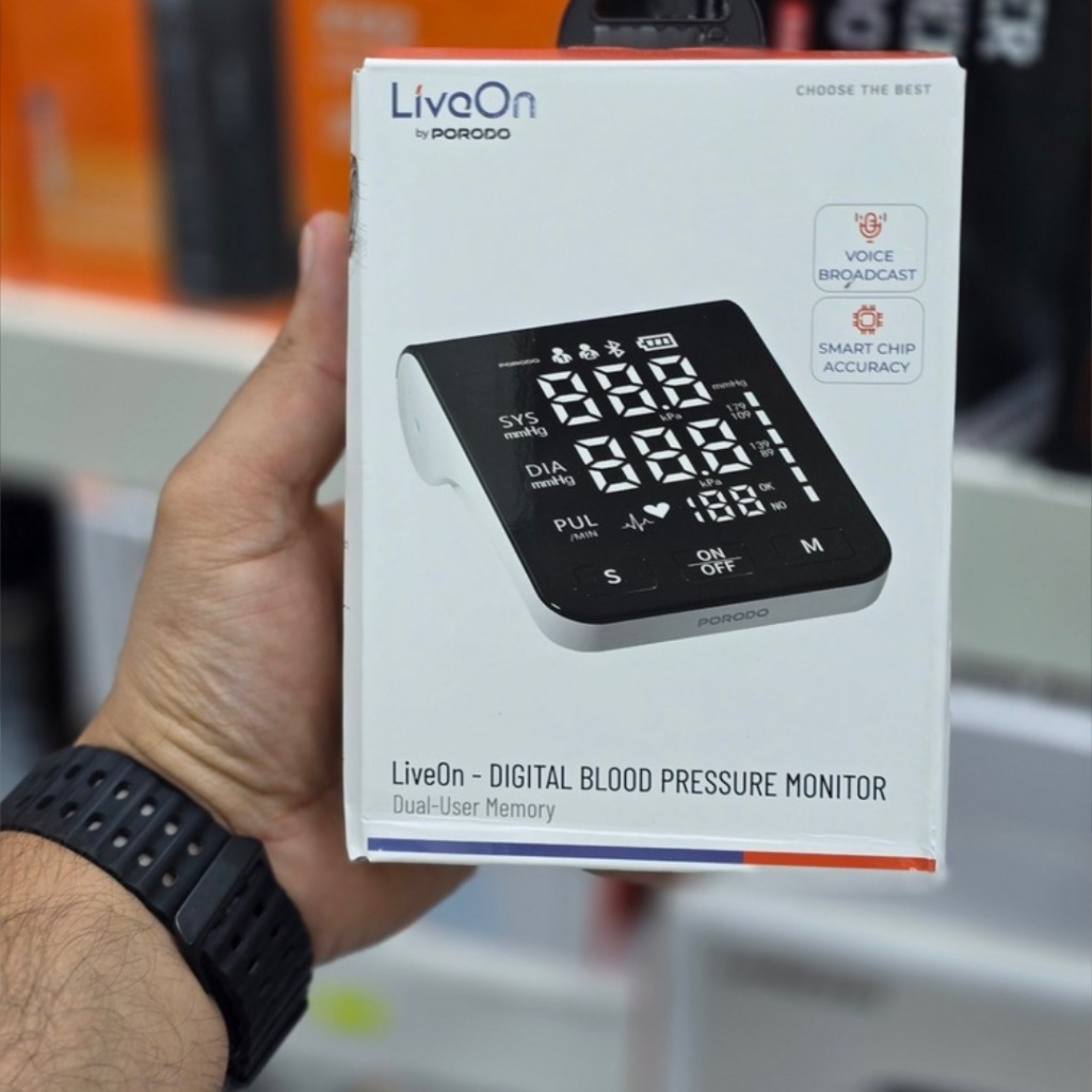 🩺 دستگاه فشارسنج دیجیتالی برند Porodo (سری LiveOn) مدل PDB01A2