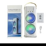 پنکه رومیزی مه پاش دو فن ریموت دار RGB با نور