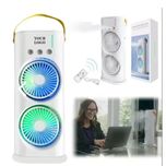 پنکه رومیزی مه پاش دو فن ریموت دار RGB با نور
