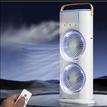 پنکه رومیزی مه پاش دو فن ریموت دار RGB با نور