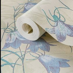 کاغذ دیواری گلدار آبی کد 1229