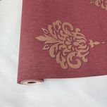کاغذ دیواری طرح داماسک زرشکی کد 40706
