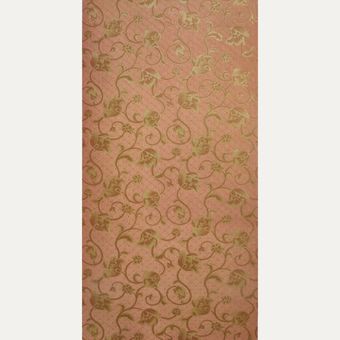 کاغذ دیواری طرح شاخه اسلیمی زمینه آجری کد 6205
