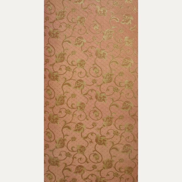 کاغذ دیواری طرح شاخه اسلیمی زمینه آجری کد 6205