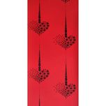 کاغذ دیواری قرمز طرح قلب کد 65115