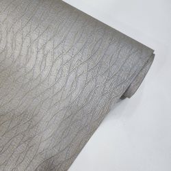 کاغذ دیواری طرح چرم طوسی متمایل به سبز