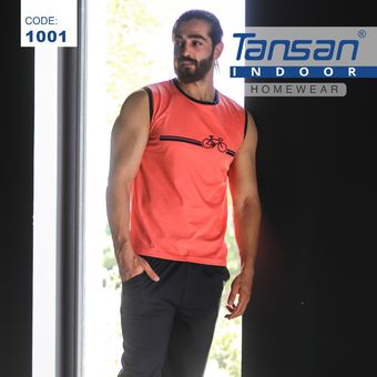 ست راحتی تاپ و شلوارک مردانه تنسان - کد 1001