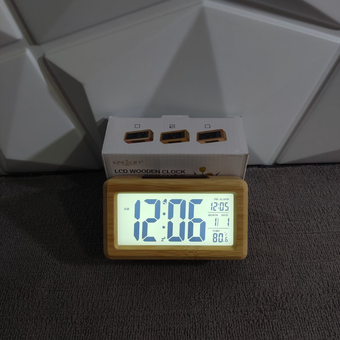 ساعت رومیزی زنگ دار LED با نمایشگر دیجیتال Warm White