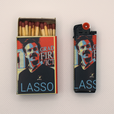 ست فندک و کبریت فانتزی طرح تد لاسو