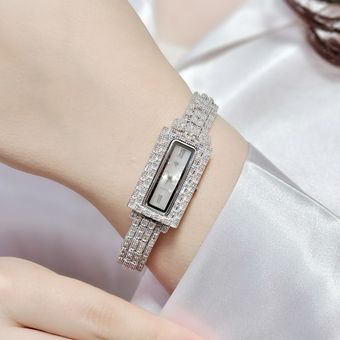 ساعت نقره زنانه جواهری SGS004