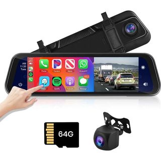 آینه هوشمند خودرو ثبت وقایع برند Rimoody دارای CarPlay و Android Auto بی‌سیم و دوربین 4K