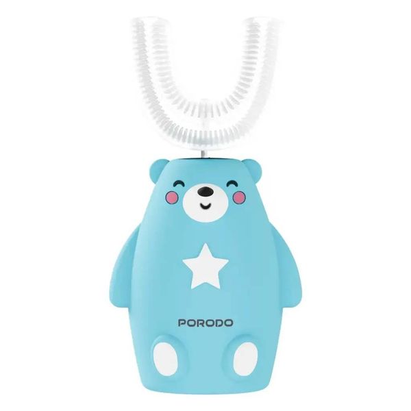 مسواک برقی کودکانه Porodo Lifestyle Totlo (مدل PDLFSTZ2U) با طراحی جذاب و فانتزی طرح خرس آبی