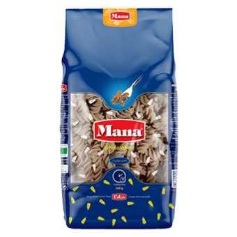 ماکارونی سبوسدار مانا 500گرمی مدل پیچی مته ای