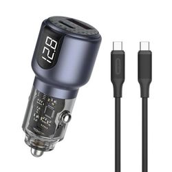 شارژر فندکی ماشین دو پورت با فناوری PD+QC 75W گرین لاین