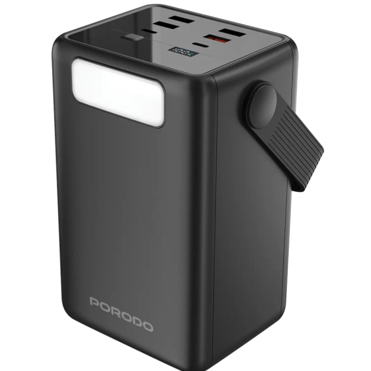 پاور بانک پرودو مدل Porodo Lara 80000mAh Power Bank with Integrated Cables & Flashlight