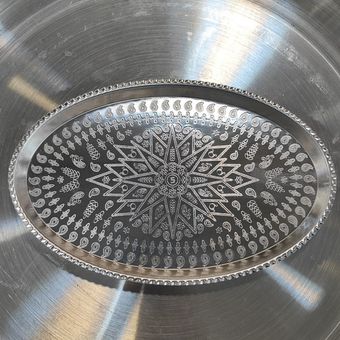 سینی روحی طرح مس بیضی سایز 5