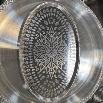 سینی روحی طرح مس بیضی سایز 9