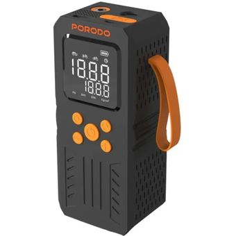 جامپ استارتر و کمپرسور چندکاره پرودو Porodo 4-In-1 Multi-Tool Inflator & Jump Starter with 150PSI Auto-Stop & SOS Lighting