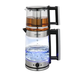 چای ساز لپرسو مدل LPCFFM0020 ظرفیت کتری 1.8 لیتر و قوری 1.2 لیتر با کتری شیشه‌ای
