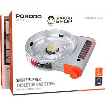 اجاق گاز رومیزی و سفری تک شعله پرودو Porodo Single Burner Tabletop Gas Stove PDLFSTK3000