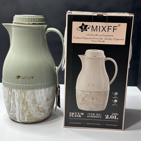 فلاسک شیشهای مارکMixff مدل (KA-R200) رنگ طوسی