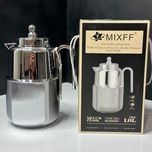 فلاسک (1 لیتر)شیشه صورتی مارک Mixeff رنگ نقره‌ای