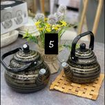 کتری و قوری دسته طلایی .مشکی طلایی(کد5)