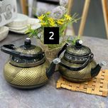کتری و قوری دسته طلایی مشکی طلایی(کد2)