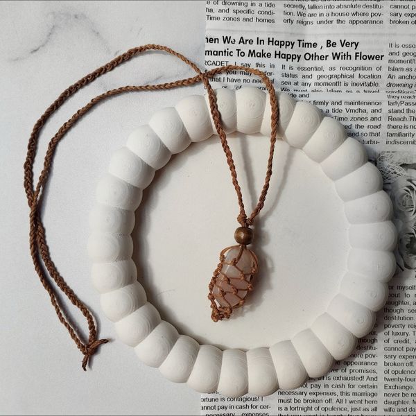 گردنبند سنگ رزکوارتز