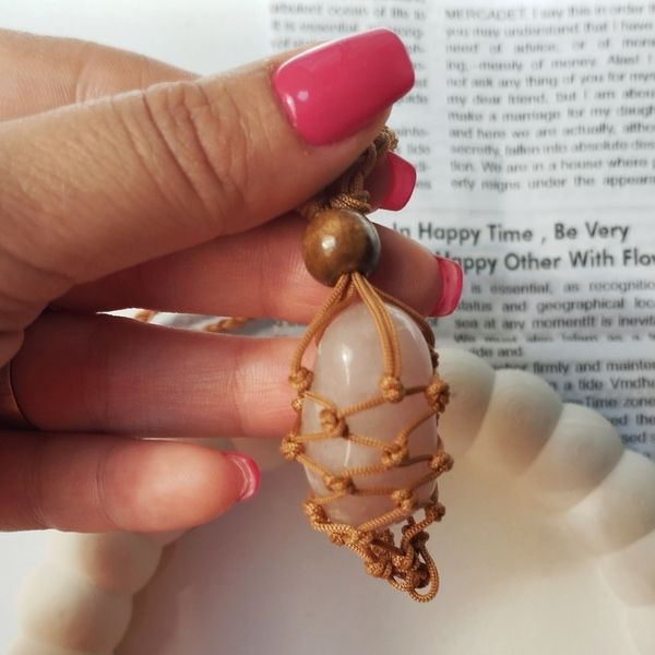 گردنبند سنگ رزکوارتز