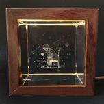 چراغ کریستالی مدل شازده کوچولو و گل سرخ