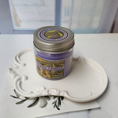 شمع معطر رایحه لاوندر اسپانیایی برند النا