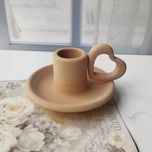 جا شمعی سفالی مدل قلب