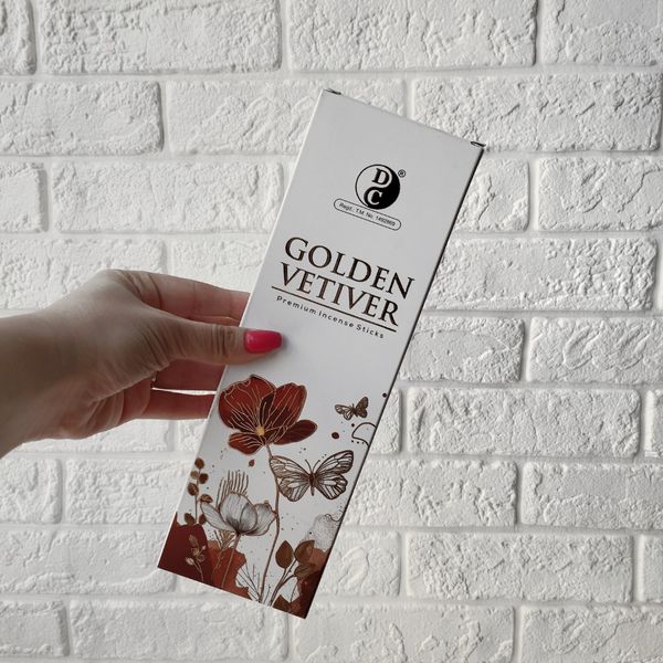 عود دست ساز هندی رایحه گلدن وتیور برند دی سی