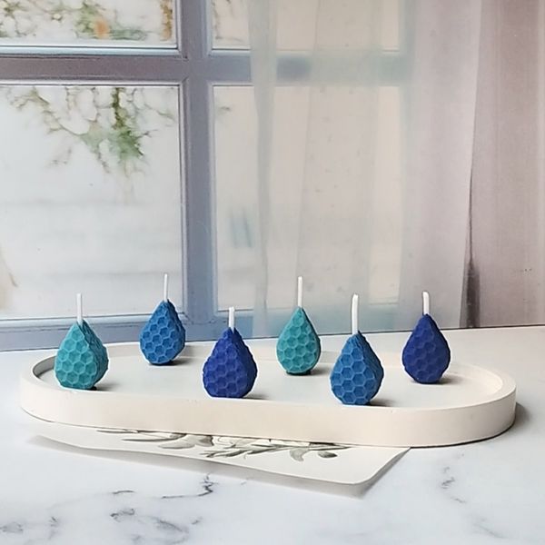 شمع موم عسل مدل قطره آب