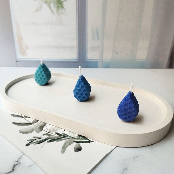 شمع موم عسل مدل قطره آب