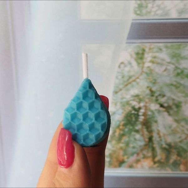 شمع موم عسل مدل قطره آب