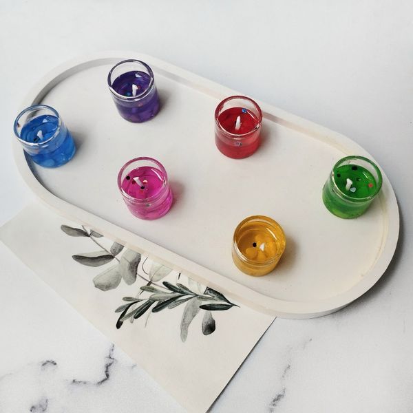 شمع ژله ای رنگی مدل بند انگشتی