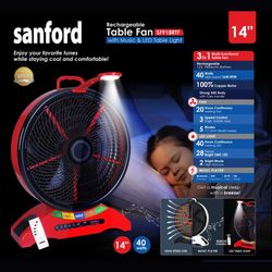 پنکه شارژی سانفورد SANFORD Rechargeable Fan SF918RTF