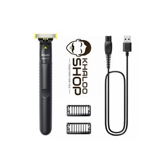 ماشین اصلاح موی صورت فیلیپس مدل QP1424.10 شارژی با تکنولوژی OneBlade، ضدآب، قابل استفاده خشک و مرطوب، تیغه استیل ضد زنگ، اصلاح ص