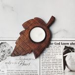 جا شمعی چوبی مدل برگ چنار