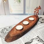 جا شمعی چوبی مدل هیچ