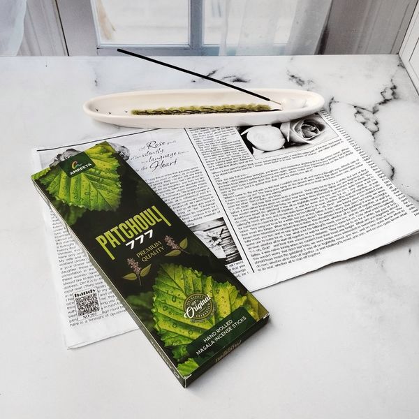 عود دست ساز هندی رایحه پاچولی 777 برند آمریا