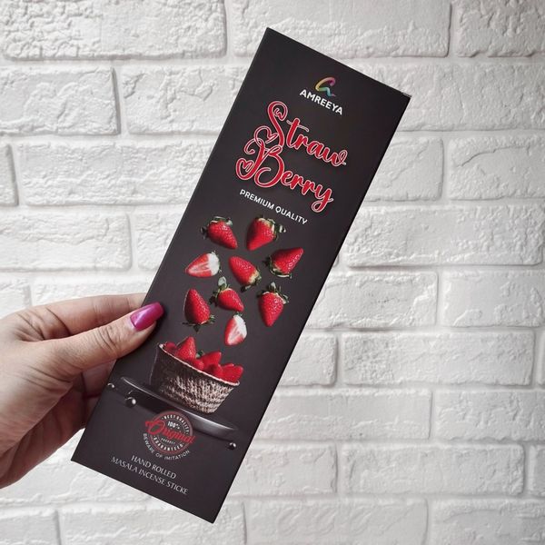 عود دست ساز هندی رایحه توت فرنگی برند آمریا